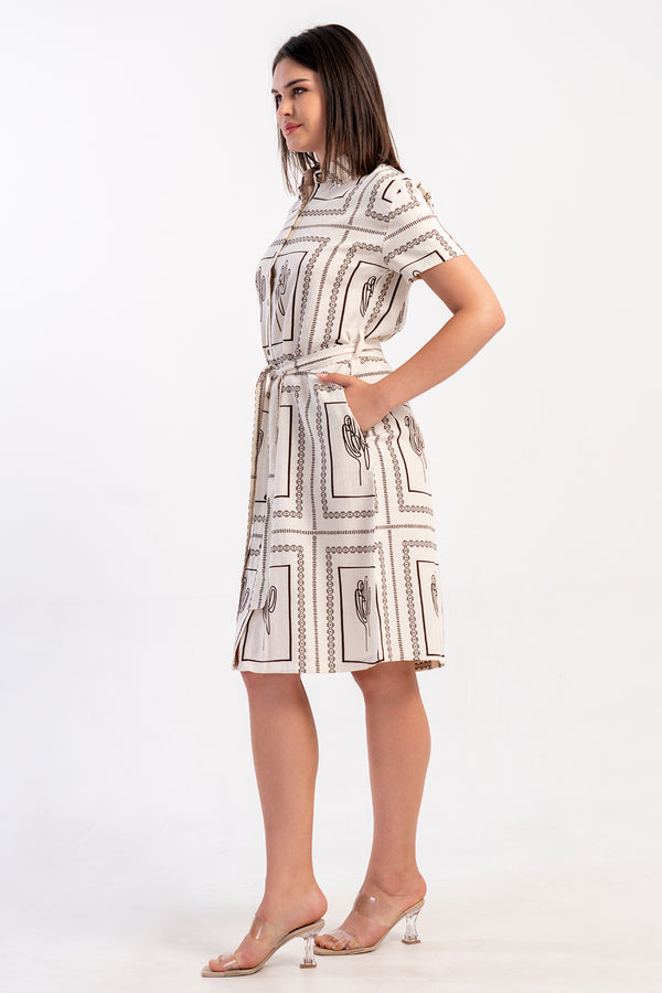 KADIN ELBISE VIENETTA PLUS 411049 - VienettaBEYAZM