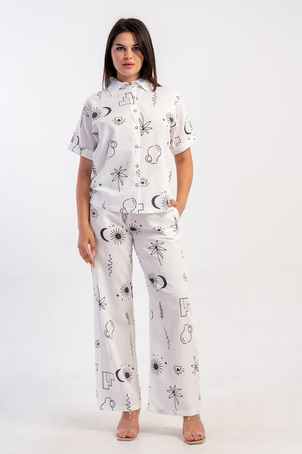 KADIN PANTOLON TAKIM VIENETTA PLUS 411053 - VienettaBEYAZS