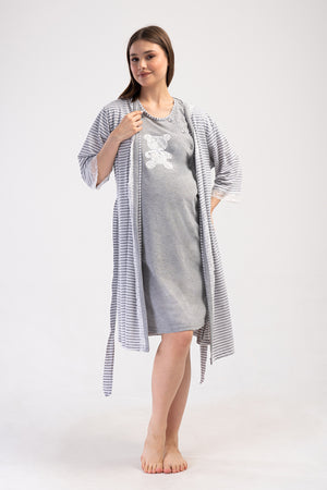 KADIN SABAHLIK TAKIM SUPREM 411064 - Vienetta1.GrupGRAY MELANGE