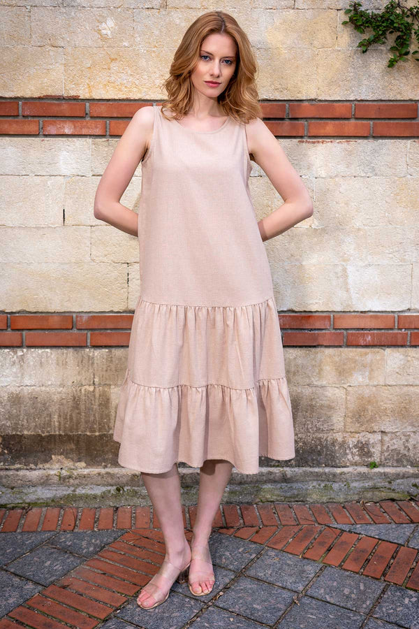 KADIN KOLSUZ ELBISE VIENETTA PLUS 412003 - VienettaBEJL