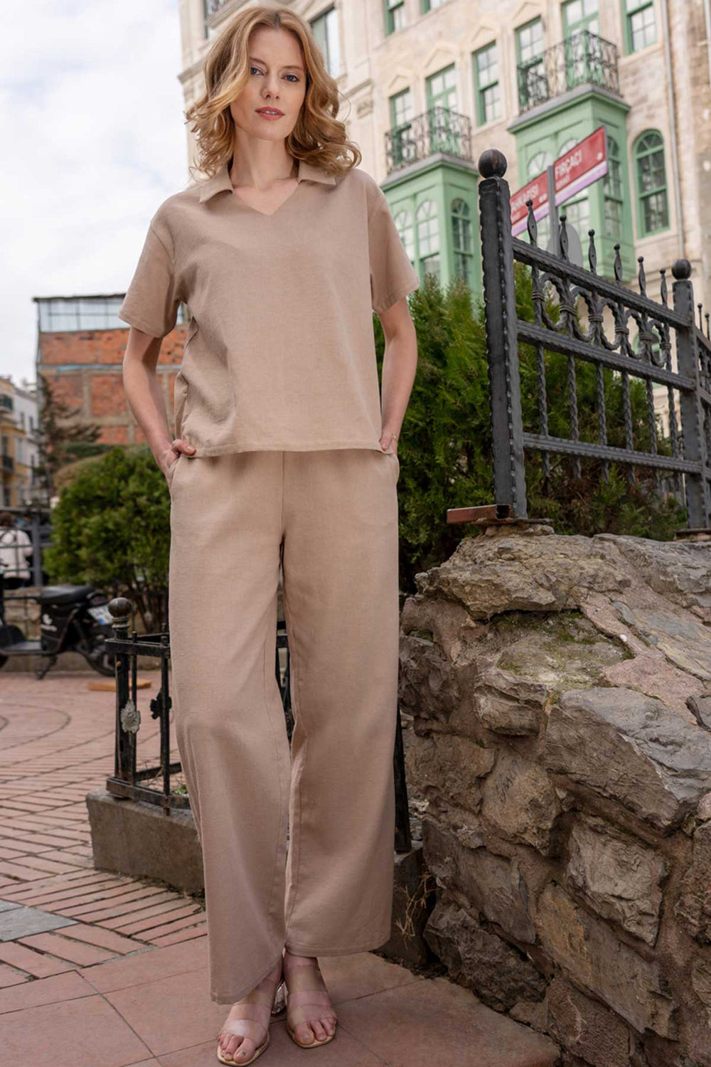 KADIN PANTOLON TAKIM VIENETTA PLUS 412004 - Vienetta1.GrupBEJ