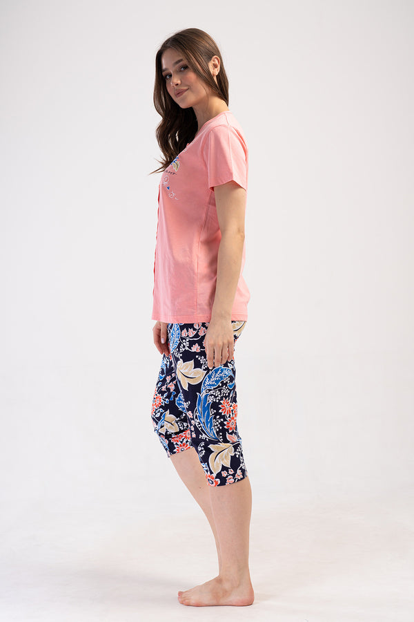 Woman Supreme Zila Buttoned Capri Set