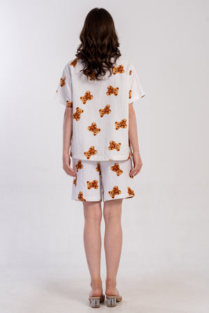 Woman Muslin Beary Short Set