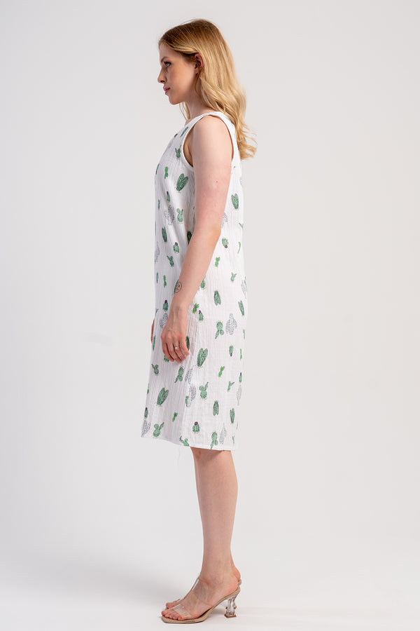 Woman Muslin Cactus Dress