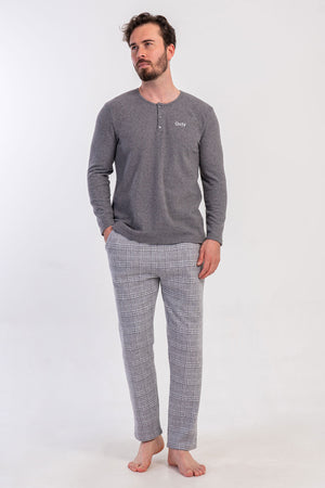 ERKEK XXL PIJAMA TAKIM JAKARLI INTERLOK 501003 - VienettaFUME2XL