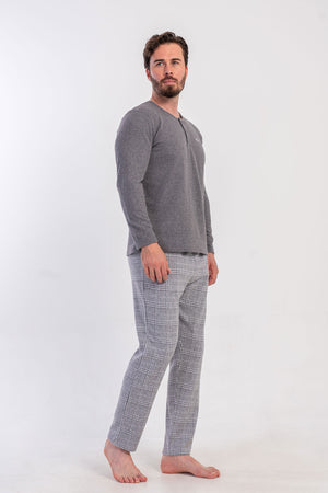 ERKEK XXL PIJAMA TAKIM JAKARLI INTERLOK 501003 - VienettaFUME2XL