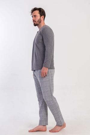 ERKEK XXL PIJAMA TAKIM JAKARLI INTERLOK 501003 - VienettaFUME2XL