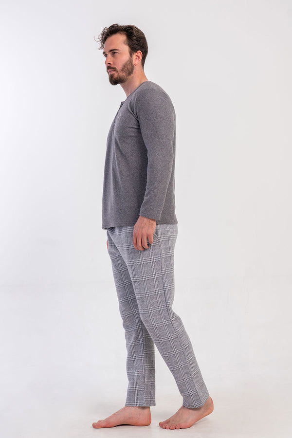 ERKEK XXL PIJAMA TAKIM JAKARLI INTERLOK 501003 - VienettaFUME2XL