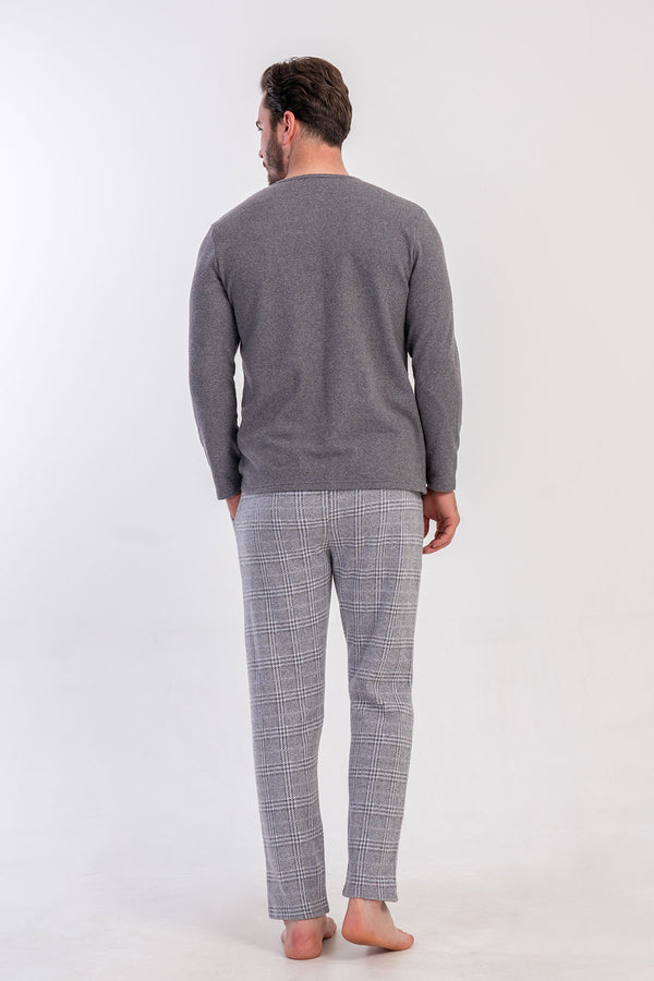 ERKEK XXL PIJAMA TAKIM JAKARLI INTERLOK 501003 - VienettaFUME2XL