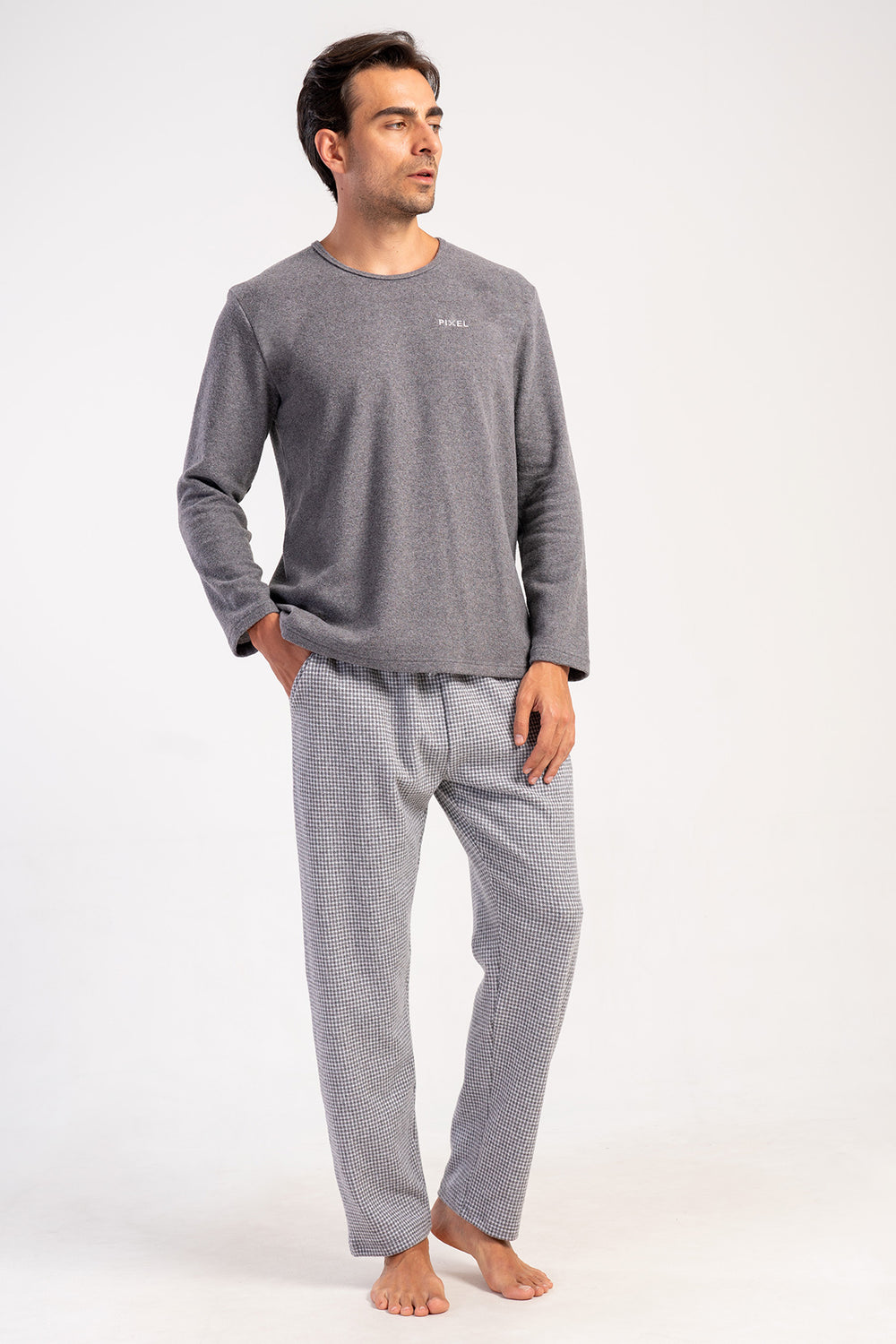 ERKEK PIJAMA TAKIM JAKARLI INTERLOK 501004 - Vienetta1.GrupFUME