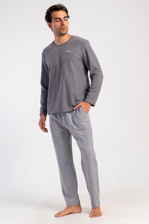 ERKEK XXL PIJAMA TAKIM JAKARLI INTERLOK 501005 - VienettaFUME1XL