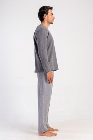 ERKEK XXL PIJAMA TAKIM JAKARLI INTERLOK 501005 - VienettaFUME1XL