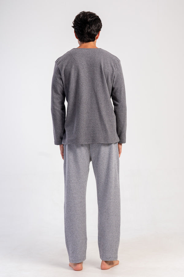 ERKEK XXL PIJAMA TAKIM JAKARLI INTERLOK 501005 - VienettaFUME1XL