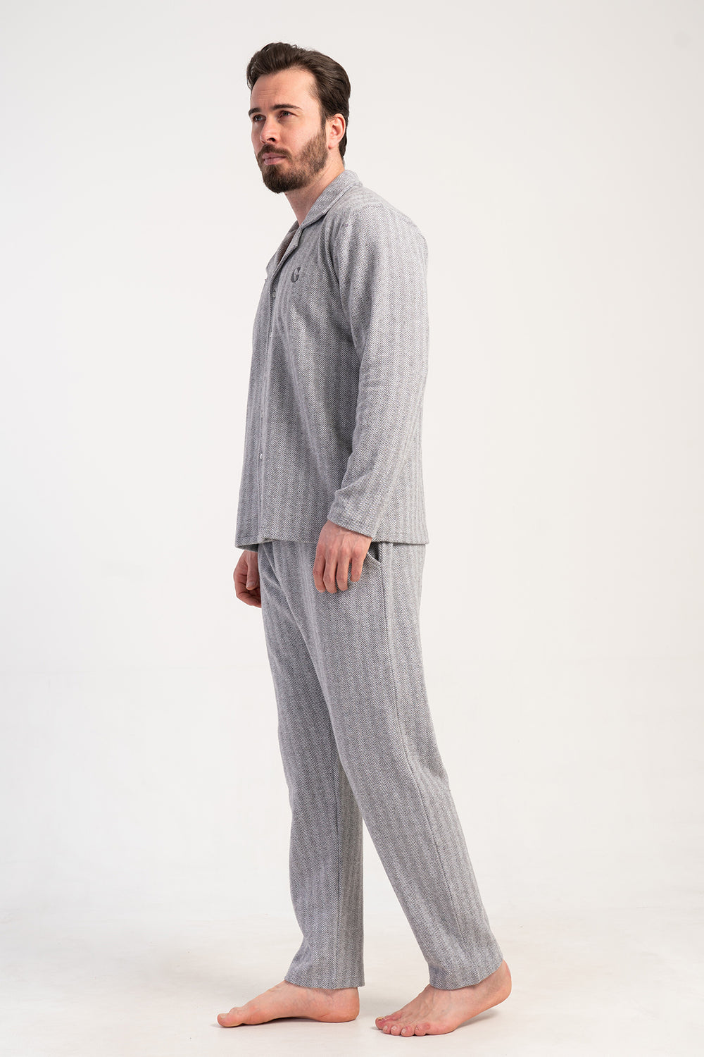 Man Jacquard Interlock Obran Pyjama Set