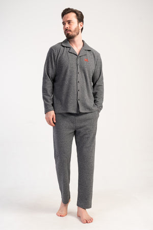ERKEK XXL PIJAMA TAKIM JAKARLI INTERLOK 501009 - VienettaSIYAH2XL