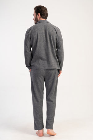 ERKEK XXL PIJAMA TAKIM JAKARLI INTERLOK 501009 - VienettaSIYAH2XL