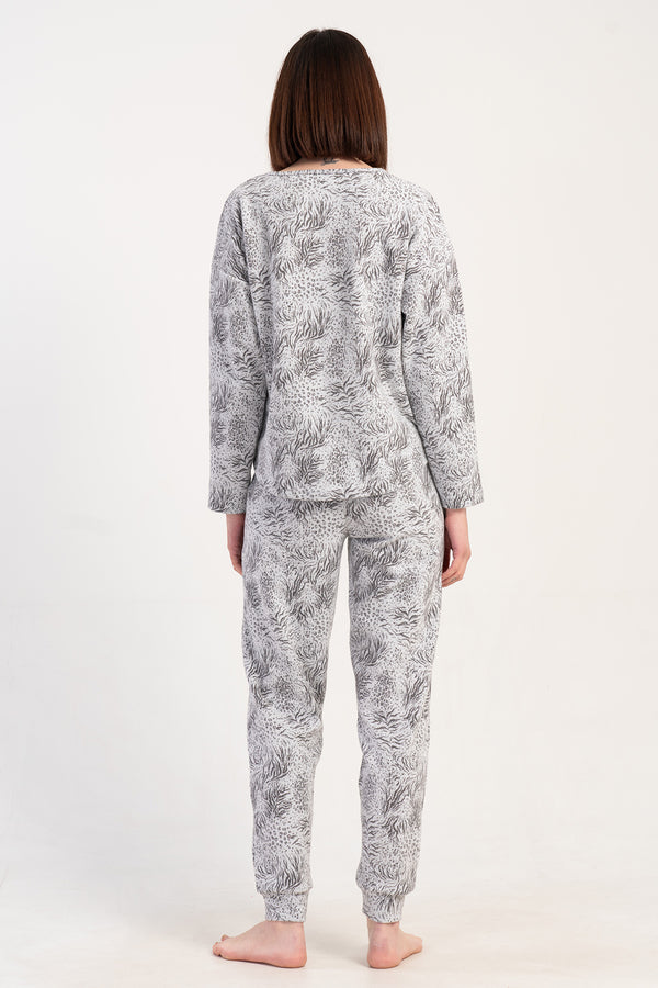 KADIN XXL PIJAMA TAKIM JAKARLI INTERLOK 501014 - VienettaGRI1XL