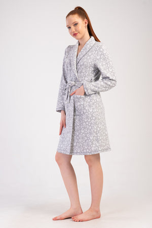 Woman Jacquard Interlock Golden Dressing Gown