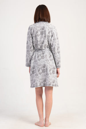 Woman Jacquard Interlock Big Size Crose Dressing Gown