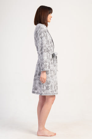 Woman Jacquard Interlock Big Size Crose Dressing Gown