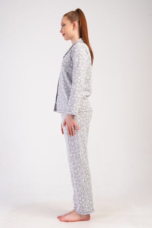 KADIN PIJAMA TAKIM JAKARLI INTERLOK 501025 - VienettaGRIM