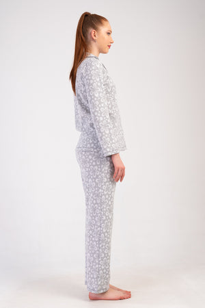 KADIN PIJAMA TAKIM JAKARLI INTERLOK 501025 - VienettaGRIM