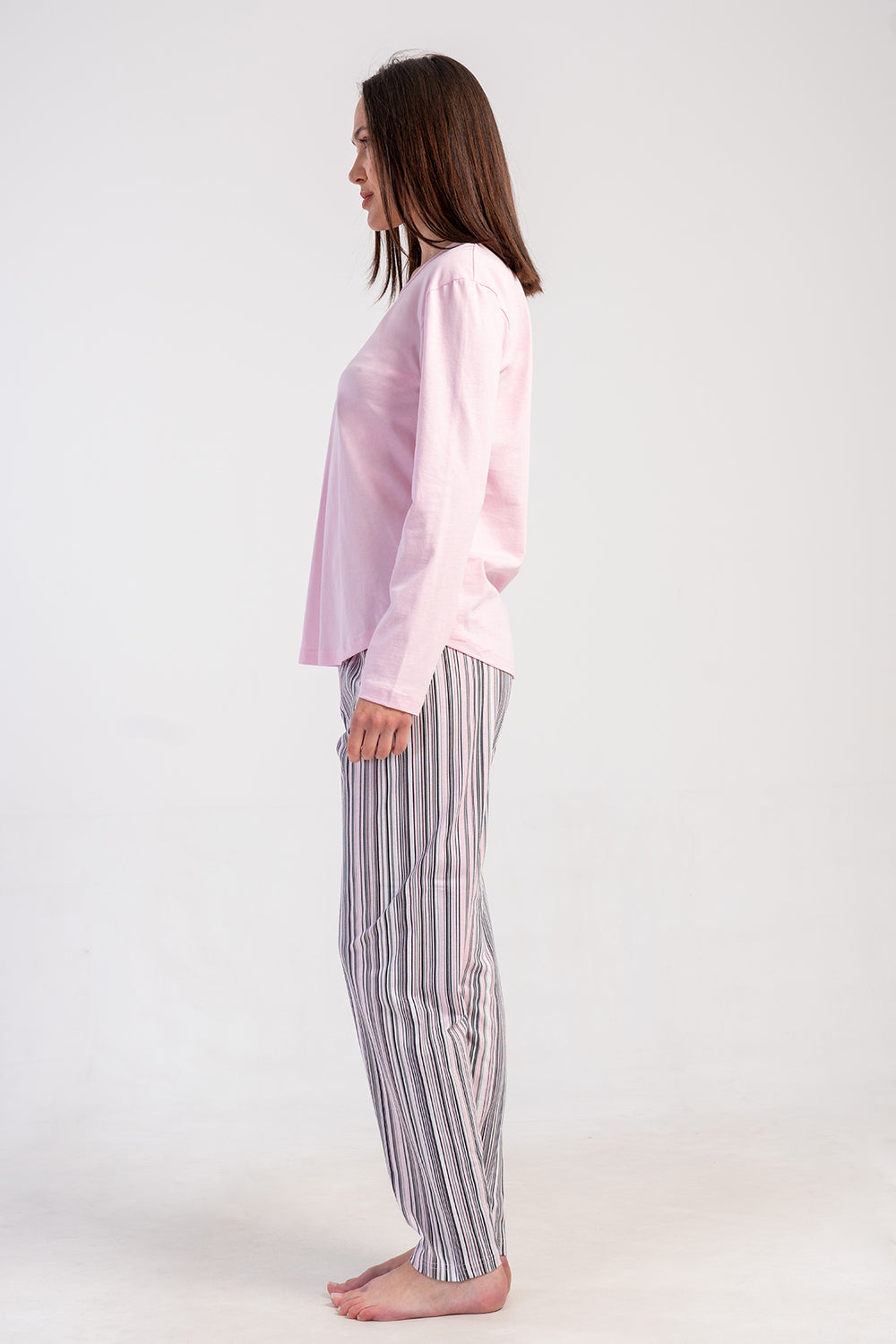 KADIN PIJAMA TAKIM SUPREM 501039 - Vienetta1.GrupAÇIK PEMBE