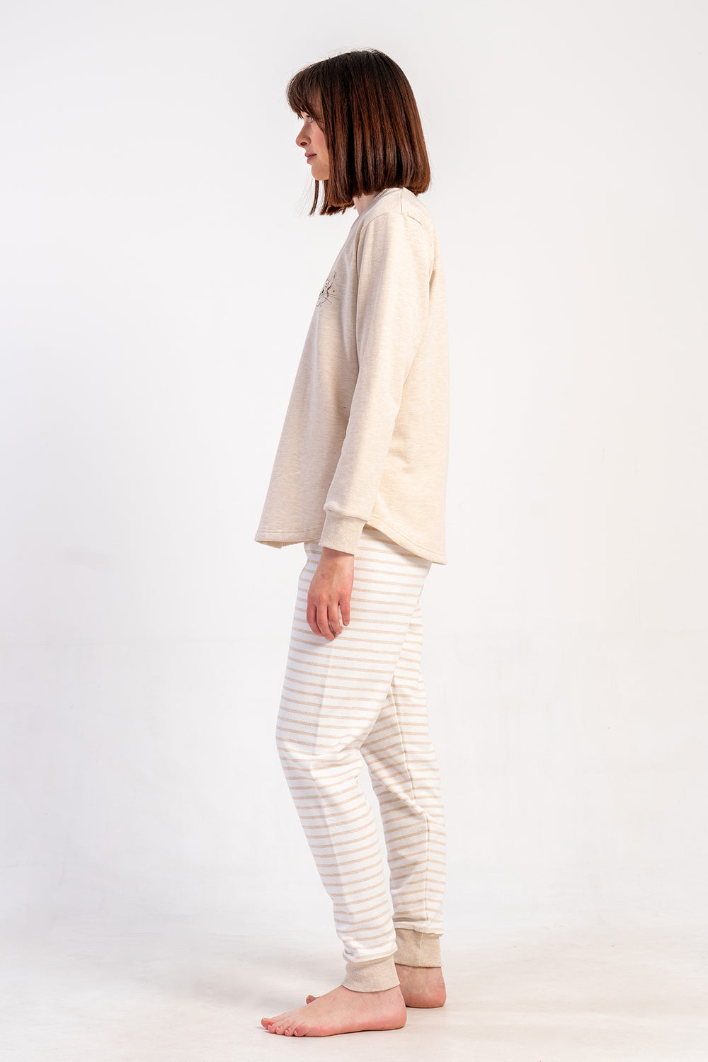 Woman Two Yarn Big Size Broky Pyjama Set