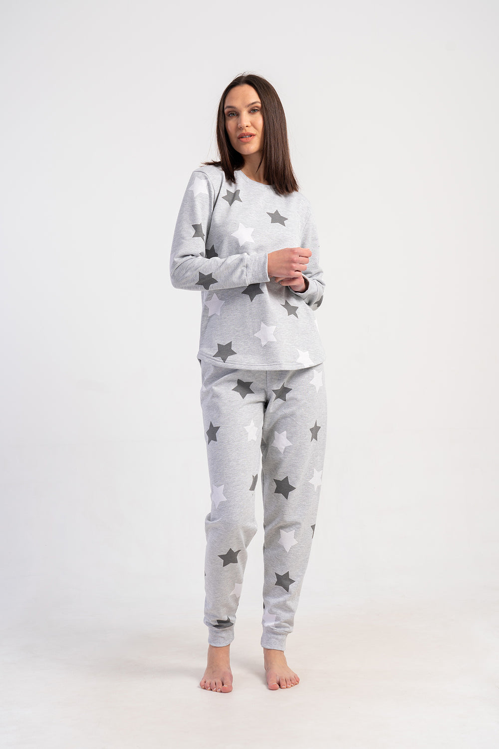 Woman Two Yarn Polka Pyjama Set