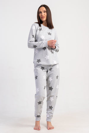 Woman Two Yarn Big Size Polka Pyjama Set