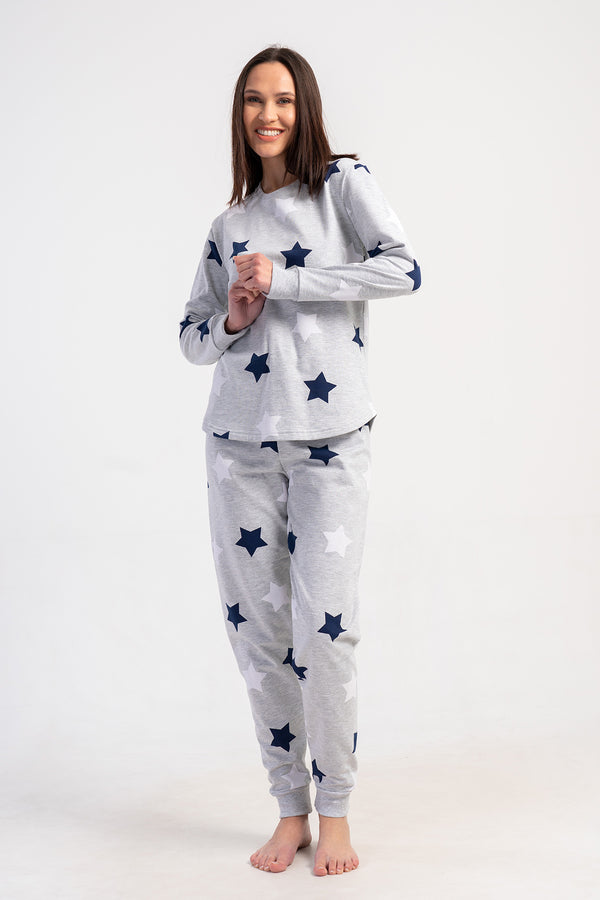Woman Two Yarn Big Size Polka Pyjama Set