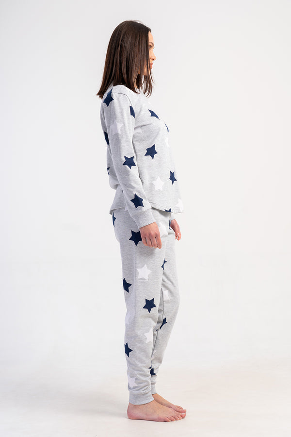 Woman Two Yarn Big Size Polka Pyjama Set
