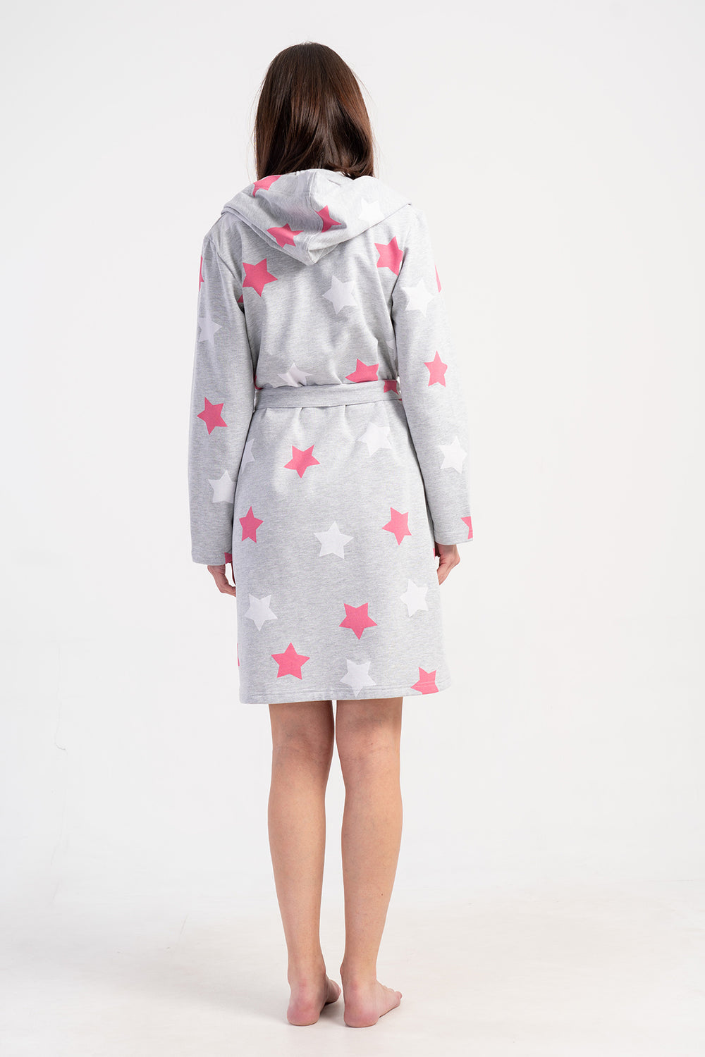 Woman Two Yarn Polka Dressing Gown