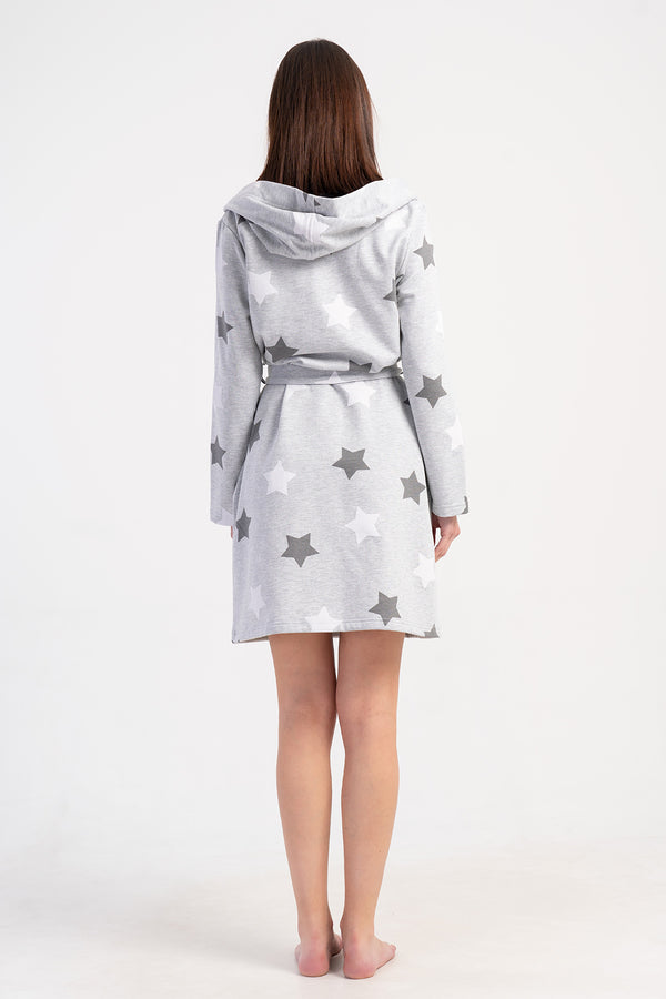 Woman Two Yarn Polka Dressing Gown