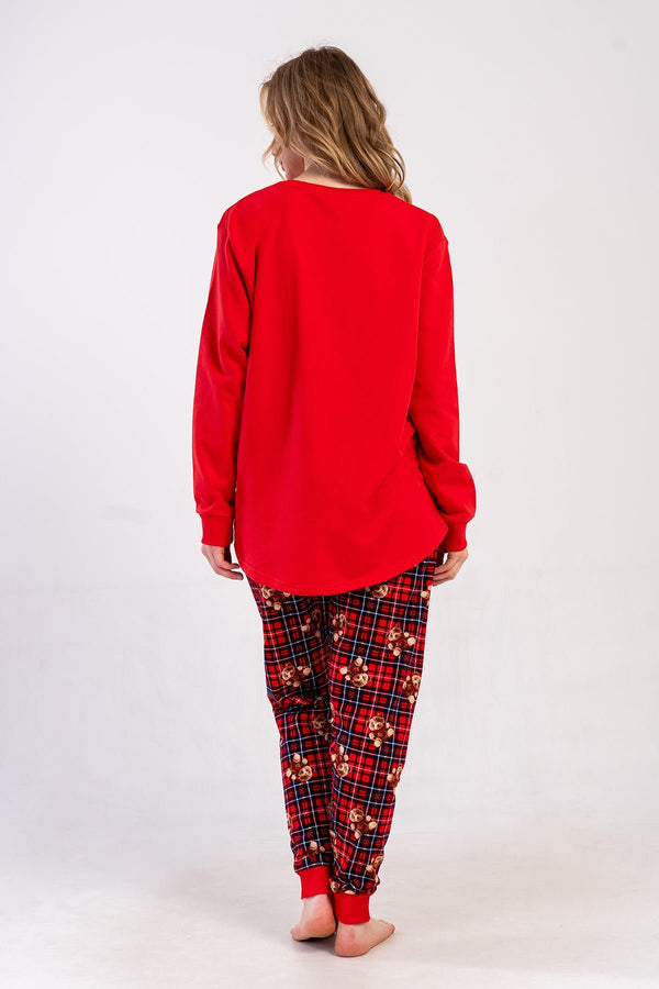 KADIN XXL PIJAMA TAKIM 2IPLIK 501049 - VienettaYENI KIRMIZI3XL