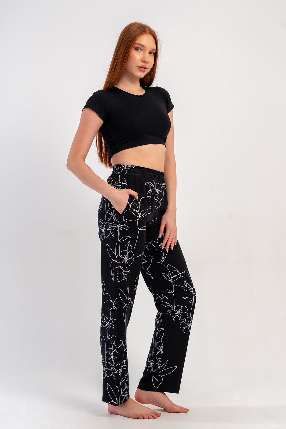 KADIN VISCON CEPLI TEK ALT PIJAMA