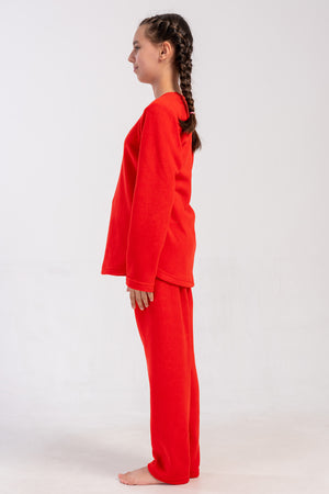 KIZ COCUK PIJAMA TAKIM POLAR 502007 - Vienetta1.GrupYENI KIRMIZI