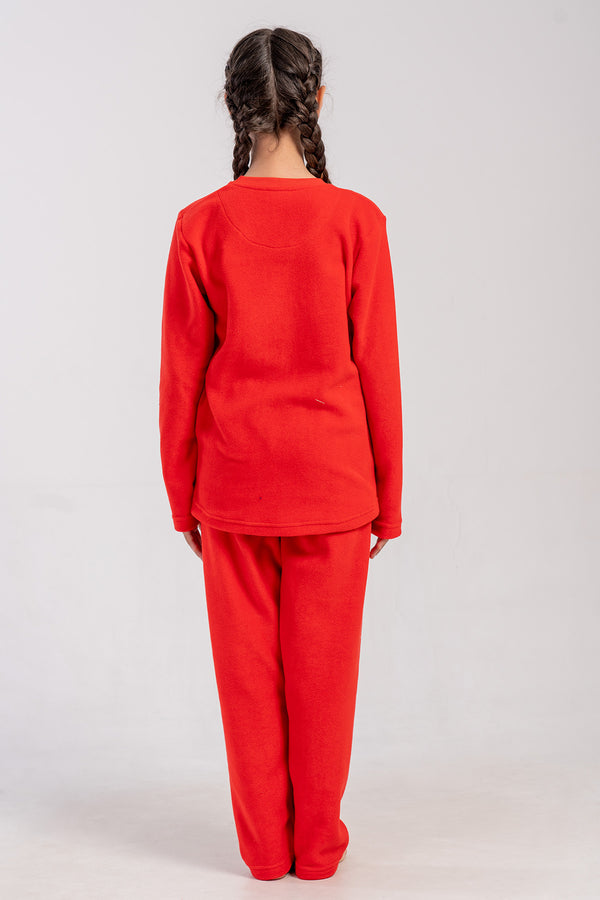 KIZ COCUK PIJAMA TAKIM POLAR 502007 - Vienetta1.GrupYENI KIRMIZI
