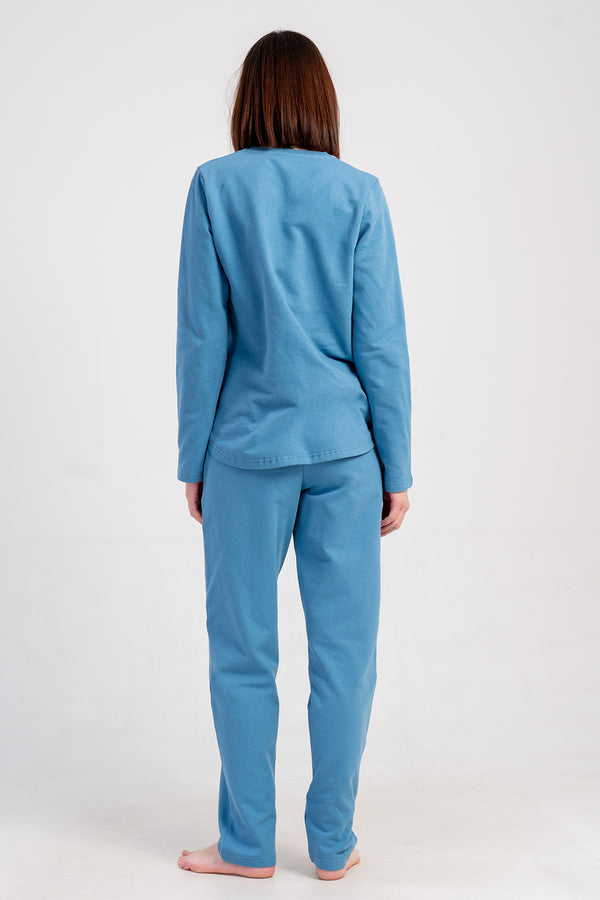 KADIN PIJAMA TAKIM 2IPLIK 502014 - VienettaAÇIK LACIVERTS