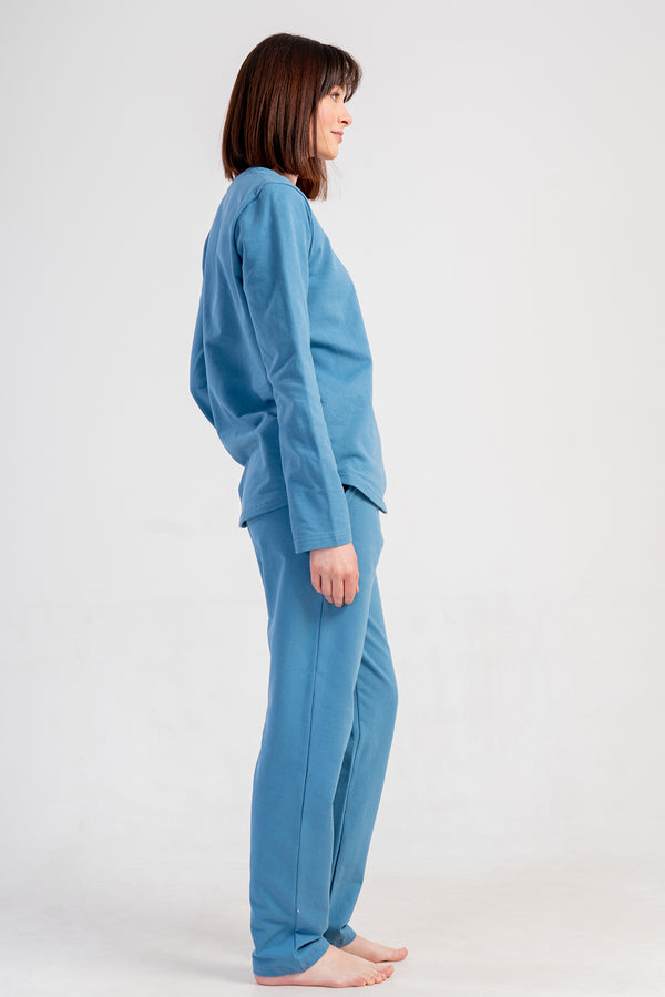 KADIN PIJAMA TAKIM 2IPLIK 502014 - VienettaAÇIK LACIVERTS