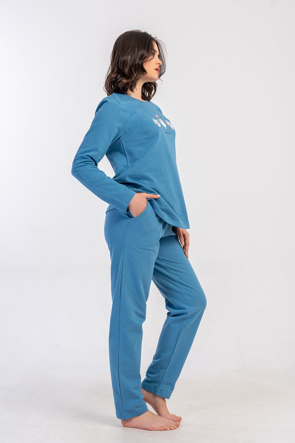 KADIN XXL PIJAMA TAKIM 2IPLIK 502015 - VienettaAÇIK LACIVERT2XL