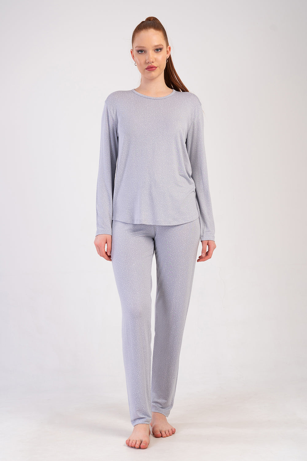 Woman Viscon Big Size Sandy Pyjama Set