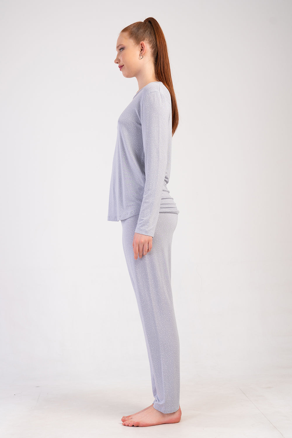 Woman Viscon Big Size Sandy Pyjama Set