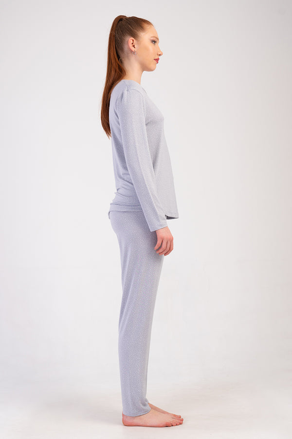 Woman Viscon Big Size Sandy Pyjama Set