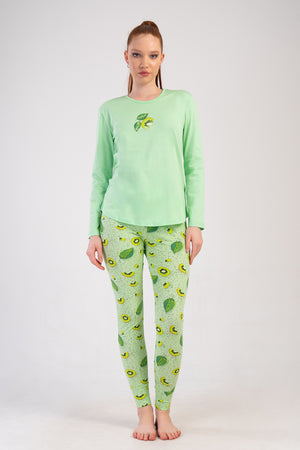 KADIN PIJAMA TAKIM VIENETTA DREAM 502033 - Vienetta1.GrupYESIL
