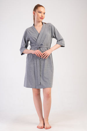 KADIN SABAHLIK SUPREM 502043 - Vienetta1.GrupGRAY MELANGE