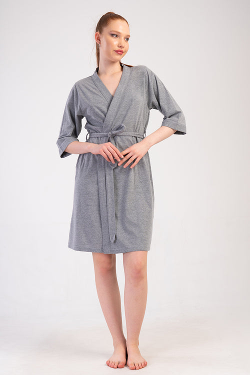 KADIN SABAHLIK SUPREM 502043 - Vienetta1.GrupGRAY MELANGE