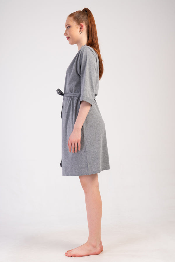 KADIN SABAHLIK SUPREM 502043 - Vienetta1.GrupGRAY MELANGE