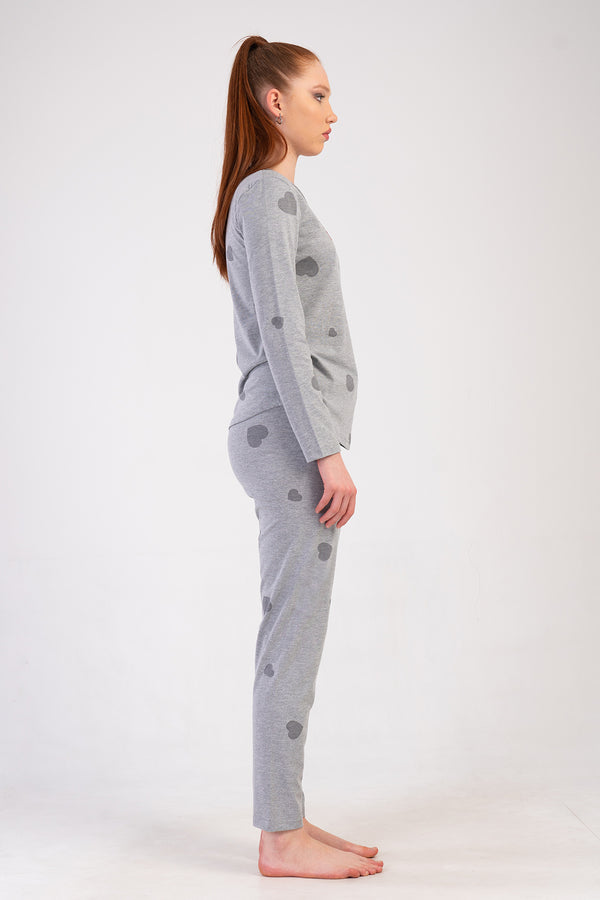 KADIN P.SUPREM O YAKA UZUN KOL ETEGI OVAL PIJAMA TAKIM