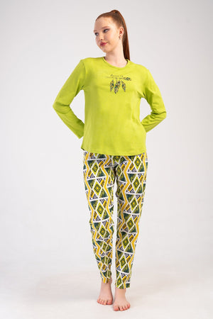 KADIN XXL PIJAMA TAKIM SUPREM 502076 - Vienetta1.GrupCELADONGREEN